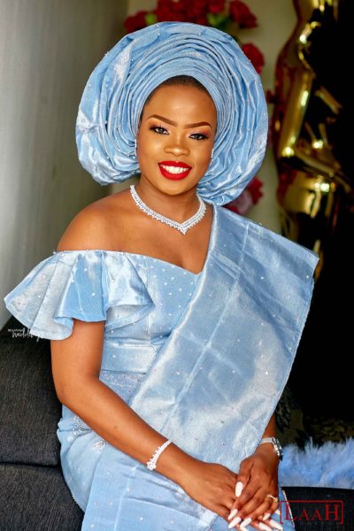 Funmi and Lamide's Traditional Ceremony was A Blue Affair