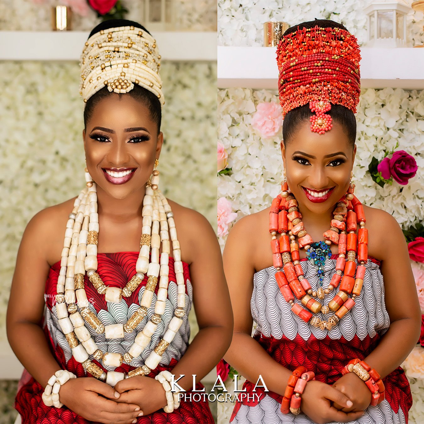 Which Look Gets Your Vote, White Ivory Beads or the Coral Beads? –  BellaNaija Weddings