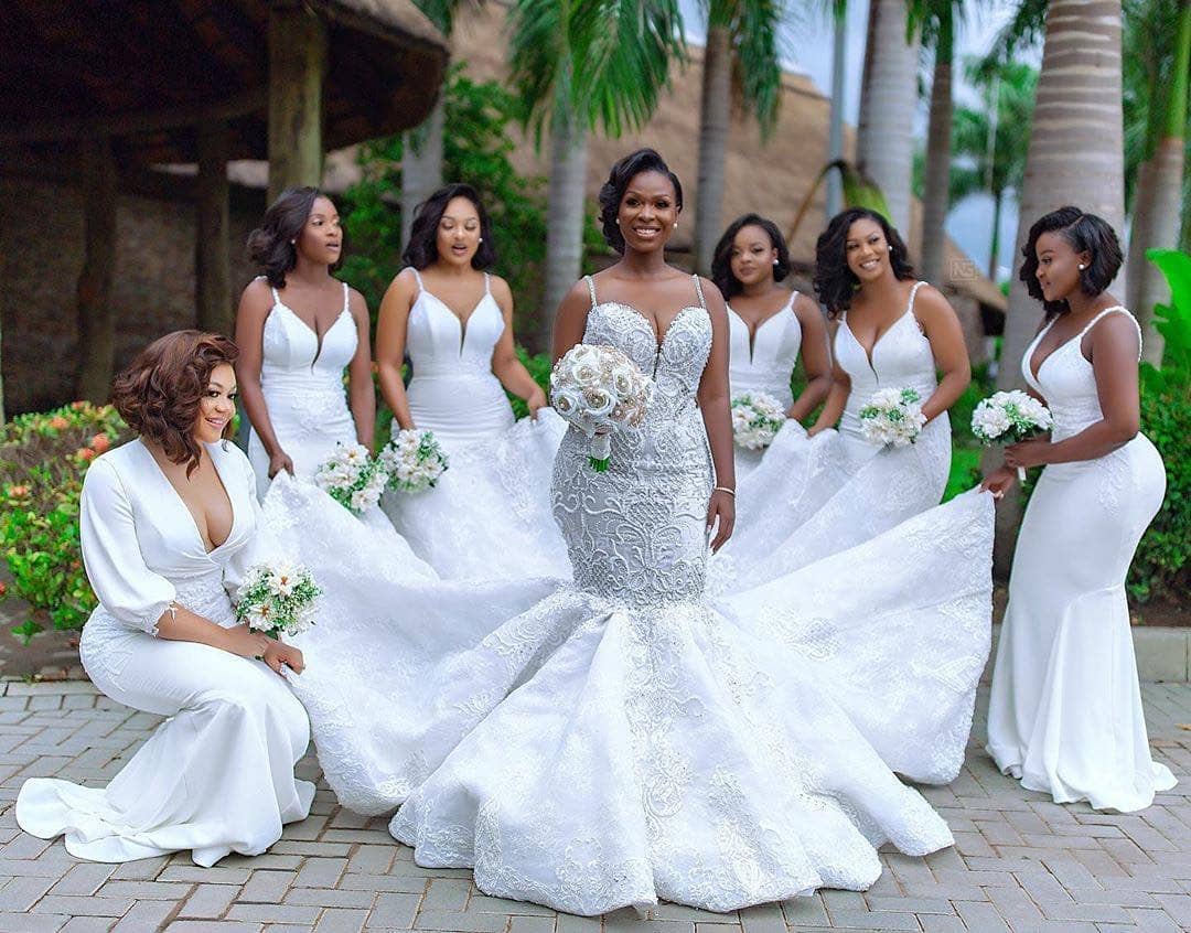 all white wedding dress