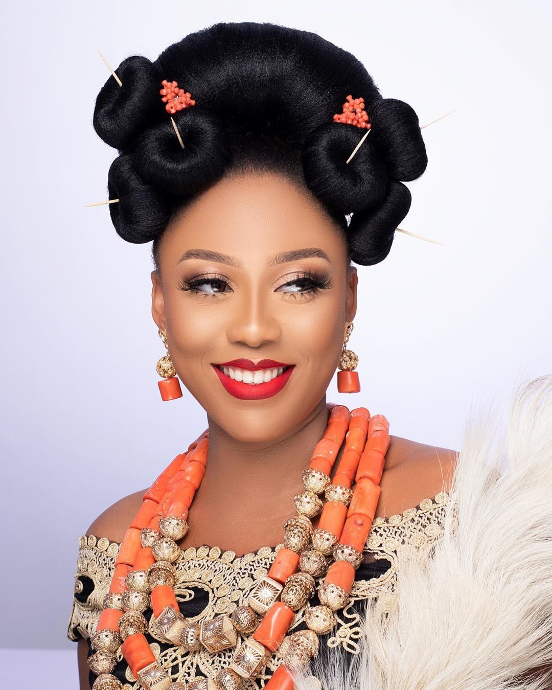 You've Got to See this 3 Mini Bun Trad Hairstyle for Igbo Brides