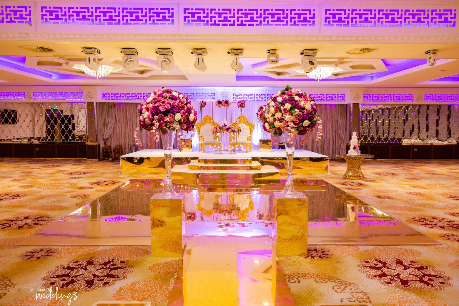 Here's how black, gold and purple can bring that luxurious feel to your wedding