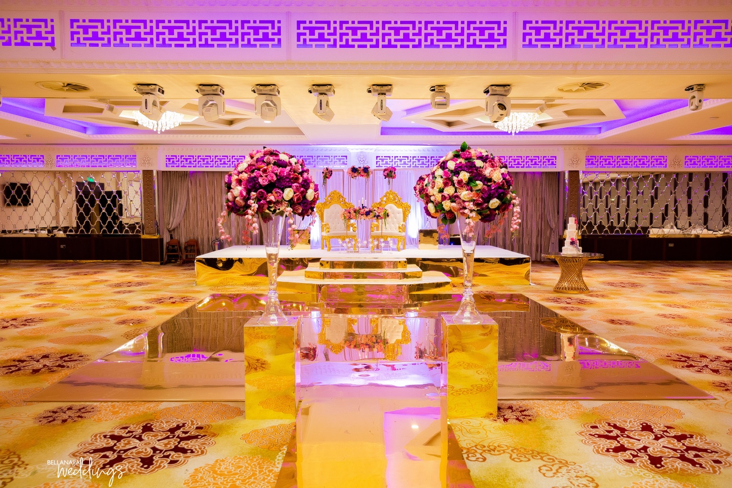 Here's how black, gold and purple can bring that luxurious feel to your wedding