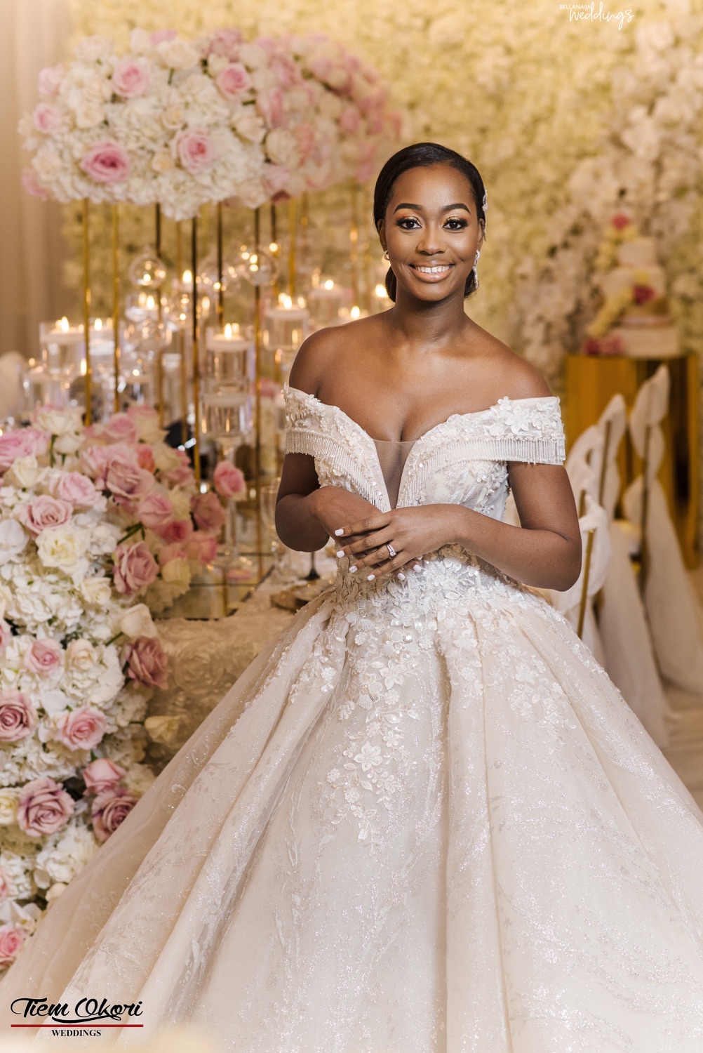 Blush, Black & White Chic Bridal Styled Shoot | Tiem Okori Photography