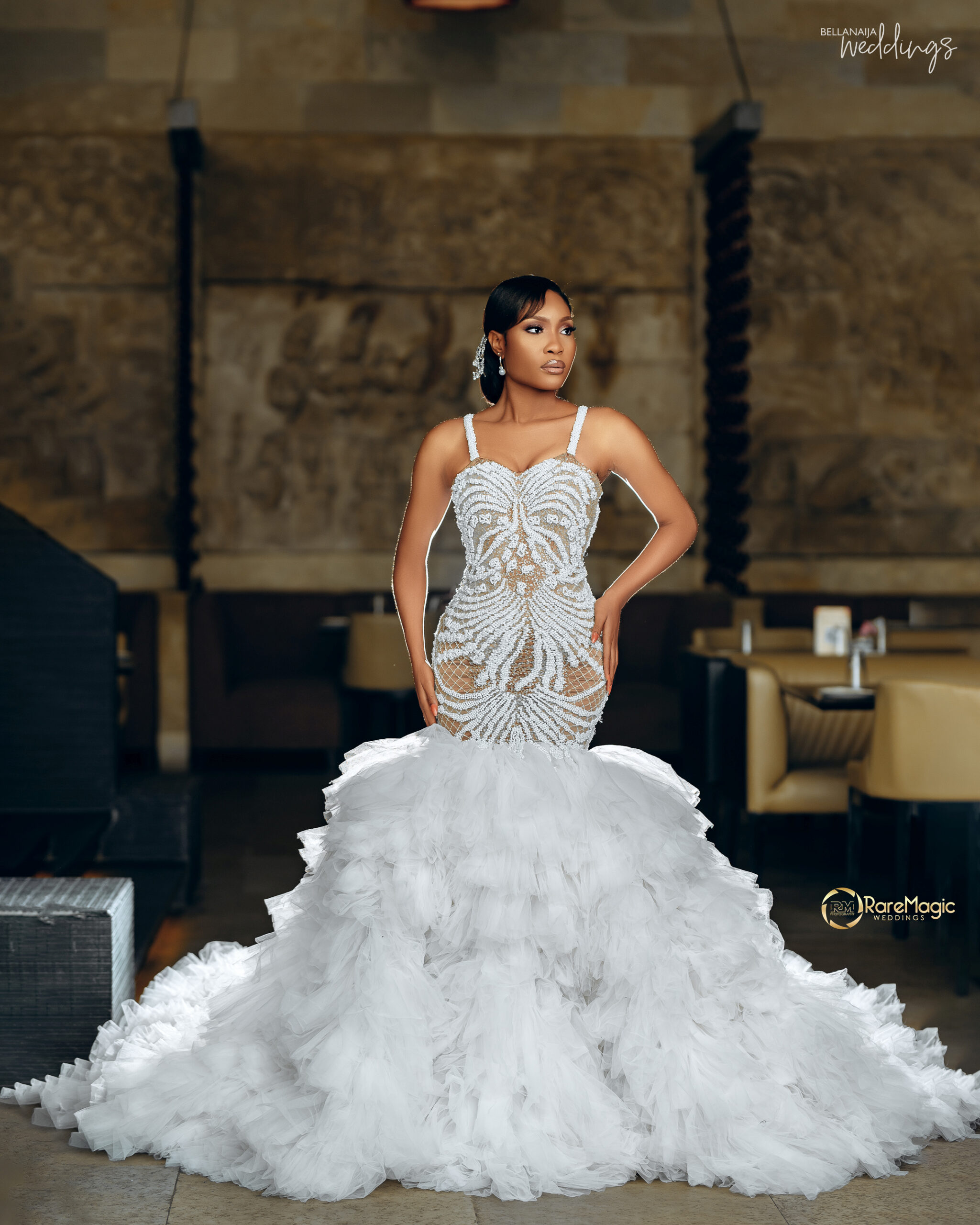 BellaNaija Weddings - The beautiful @evamarcille in all her beauty Dress  @leahdagloria via @vaingloriousbrides.com Photography @stanlophotography  #BellaNaijaWeddings www.bellanaijaweddings.com | Facebook