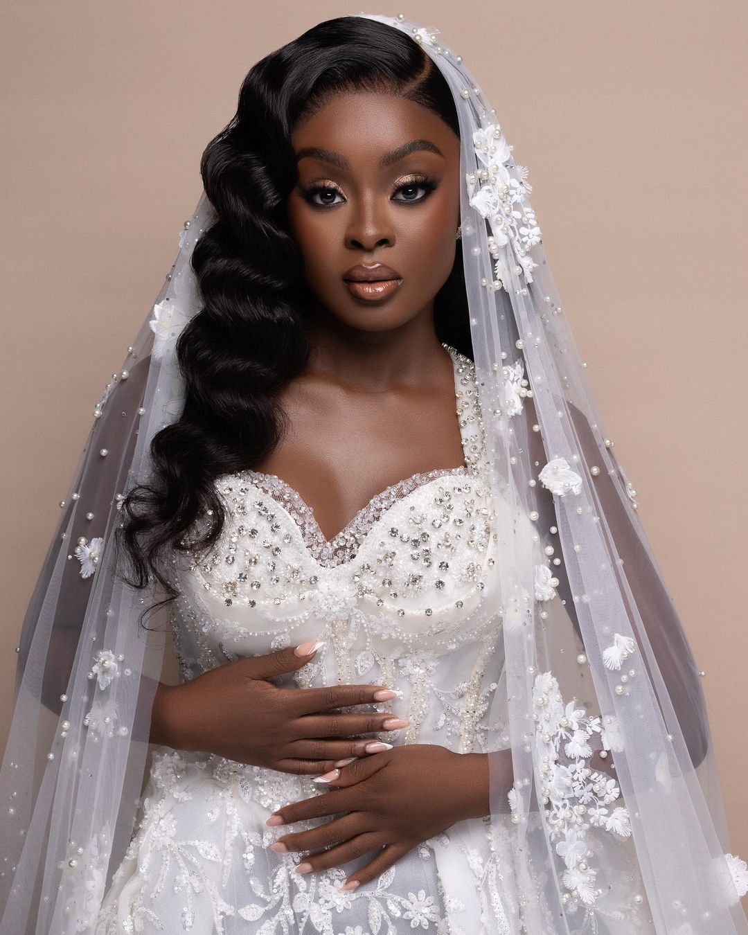 Black Bride with Braids : Photo credit: Samantha Clarke Photography in 2024  | Black wedding hairstyles, Black bride, Wedding braids